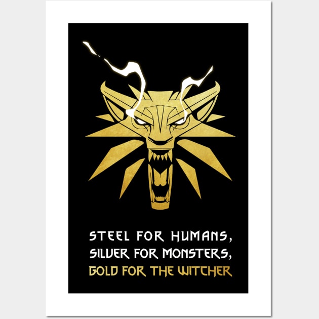 Gold for The Witcher Wall Art by PowKapowCreations